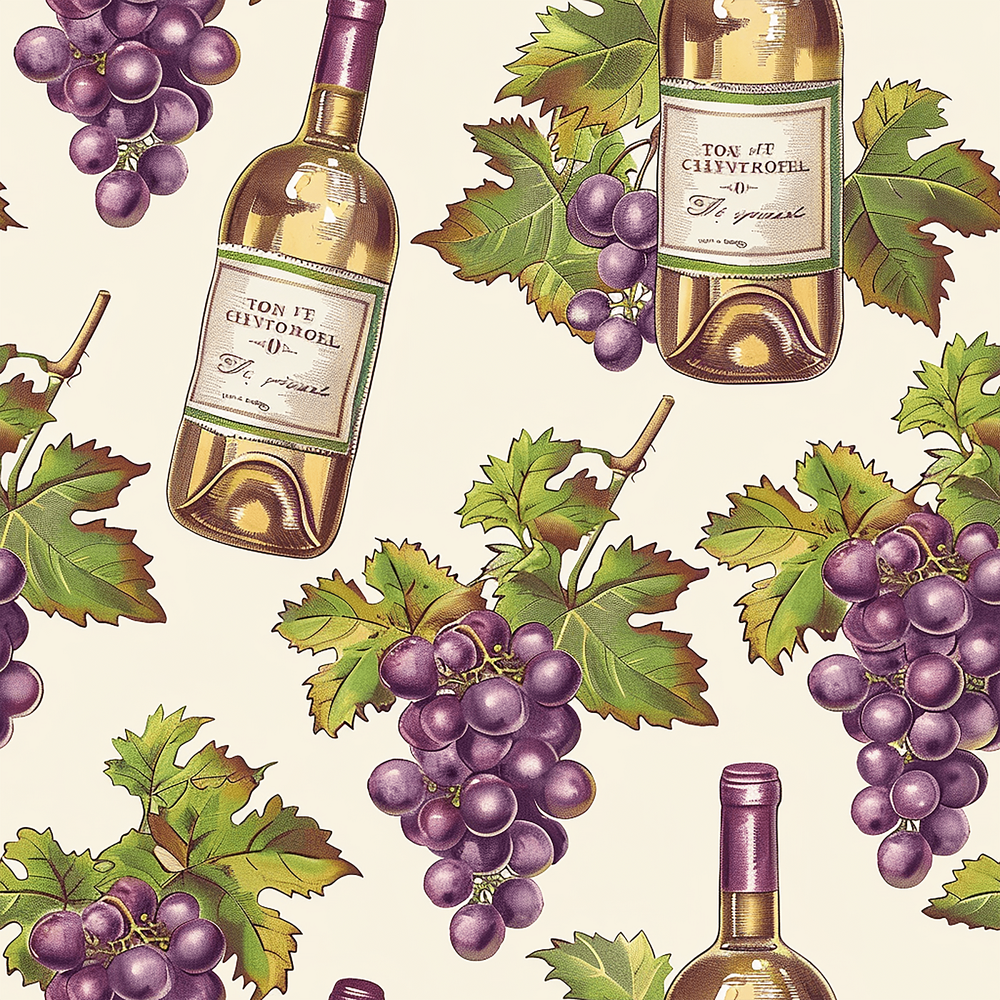 Dreaming Whine – seamless pattern