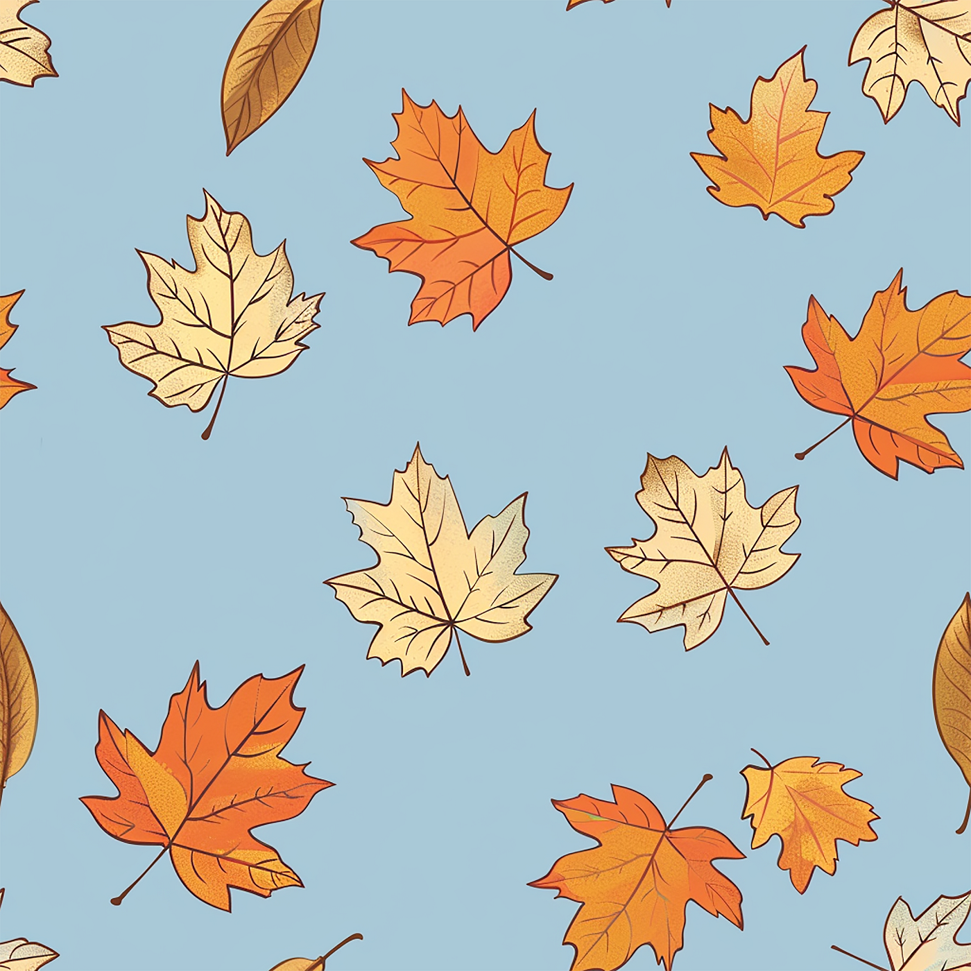 Orange Weather – seamless pattern