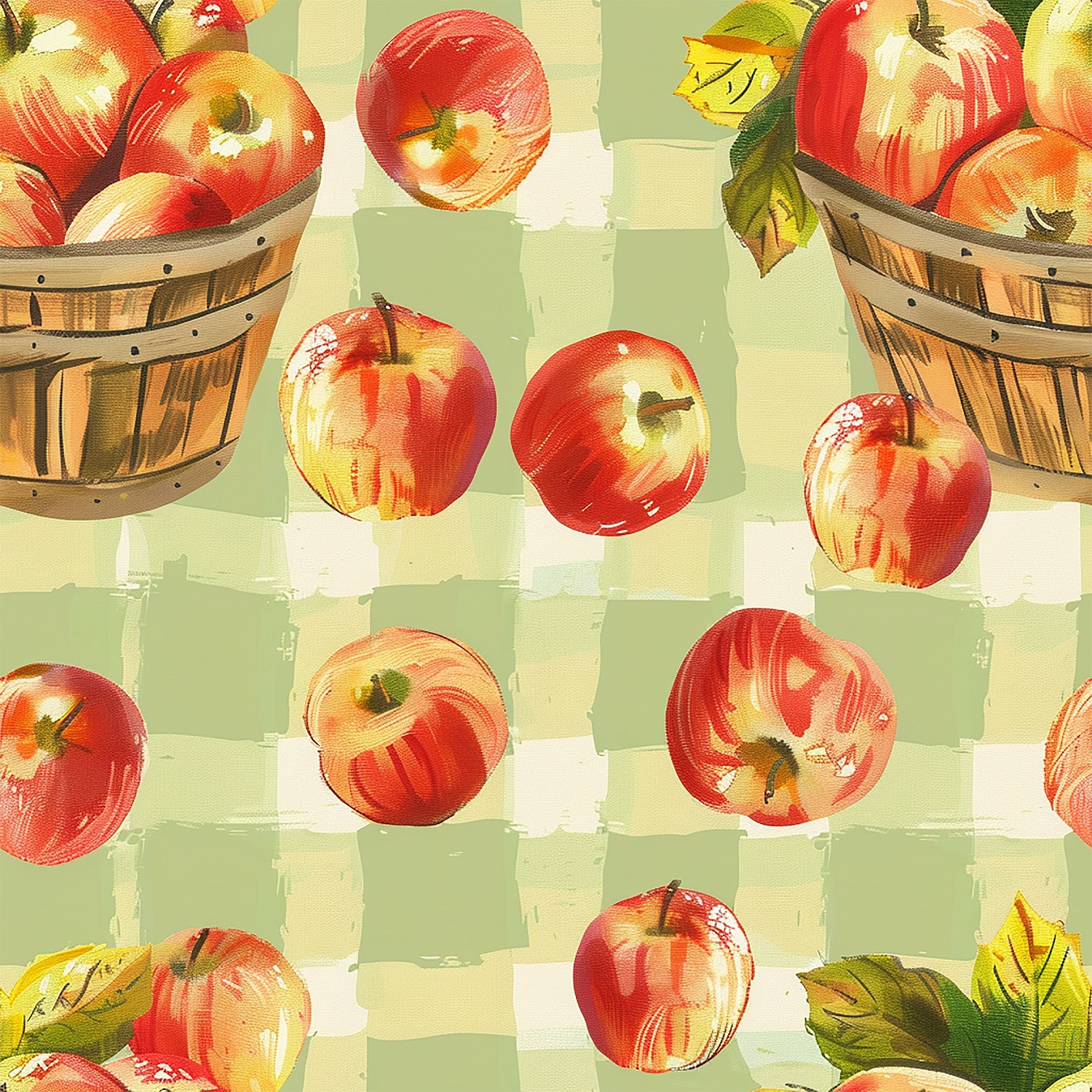 Rained Apples – seamless pattern